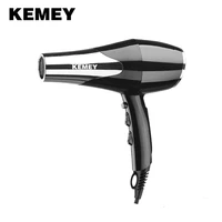 kemei 3000 watt full size pro hair dryer professional salon blow dryer with concentrator nozzle attachments 3 speeds fast dry