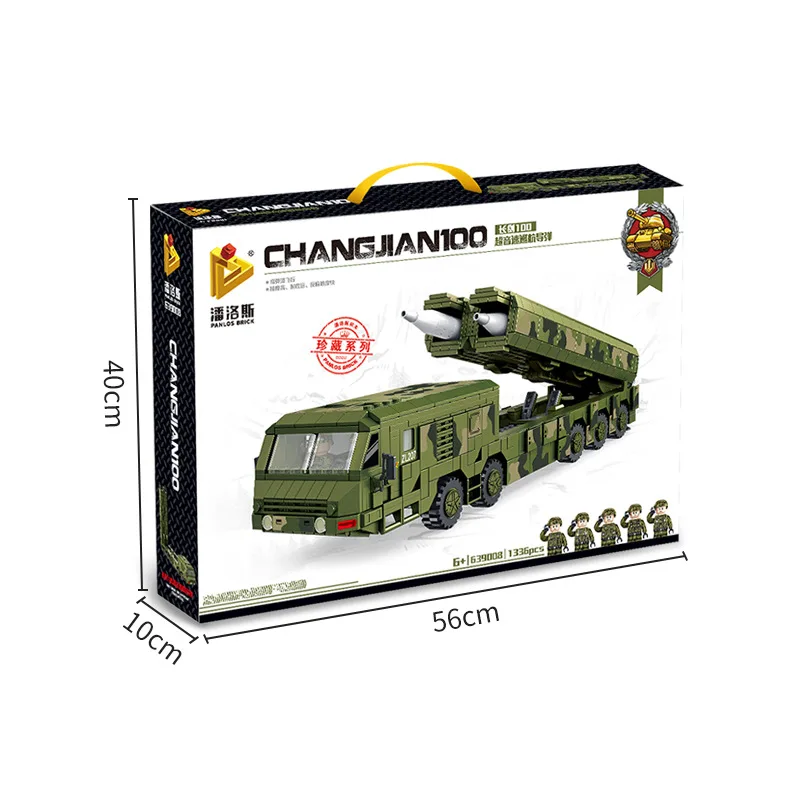 

Bricks Long Sword-100 Cruise Missile Military Series Model Building Blocks Toys for Childrens Gift Boy 1336Pcs