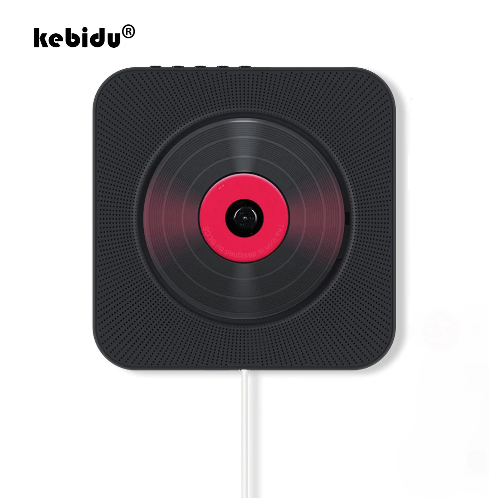 kebidu Portable CD Player Bluetooth Wall Mountable Music MP3 FM Audio Radio Speaker Stereo 3.5MM Headphone Jack Home |