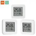 Умный термометр Xiaomi Mijia 2, Bluetooth, датчик температуры и влажности, ЖК-дисплей, цифровой гигрометр, измеритель влажности, работа с приложением Mijia