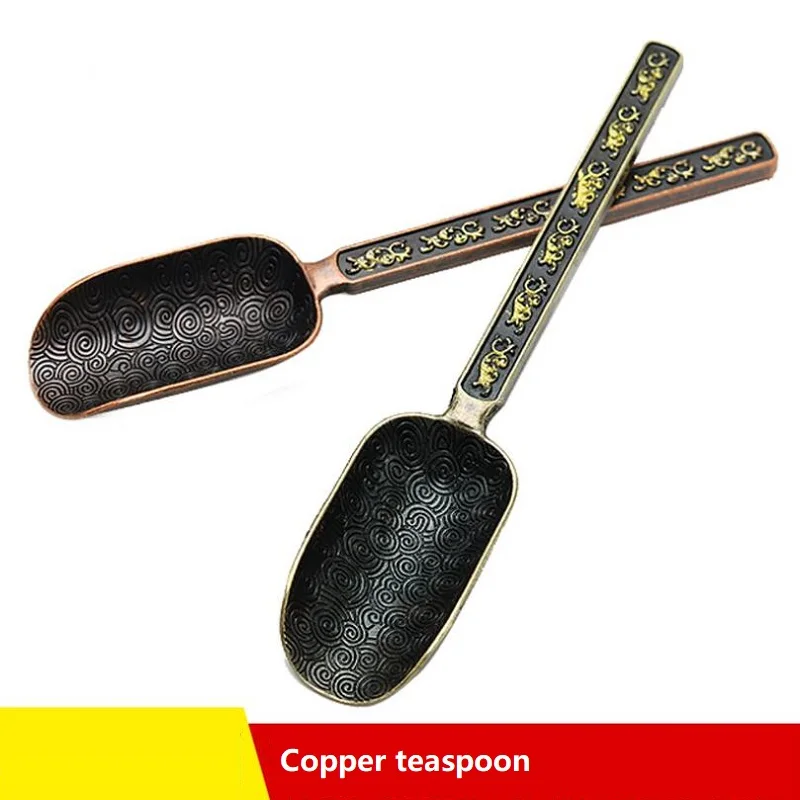 15.8X3.1 cm Copper teaspoon High grade exquisite carving of tea accessories | Дом и сад