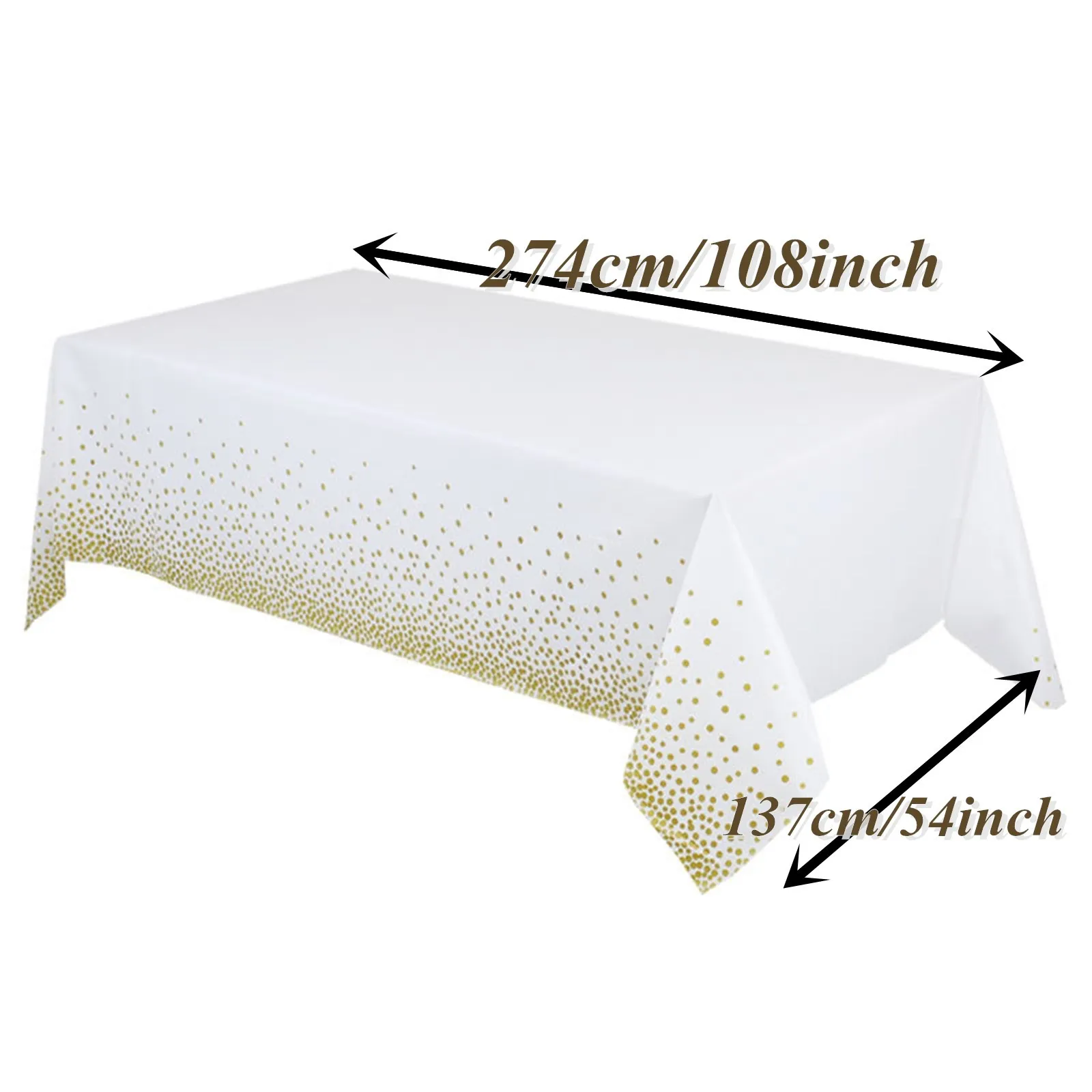 Одноразовая Скатерть в горошек пластиковая Золотой украшение для дня рождения