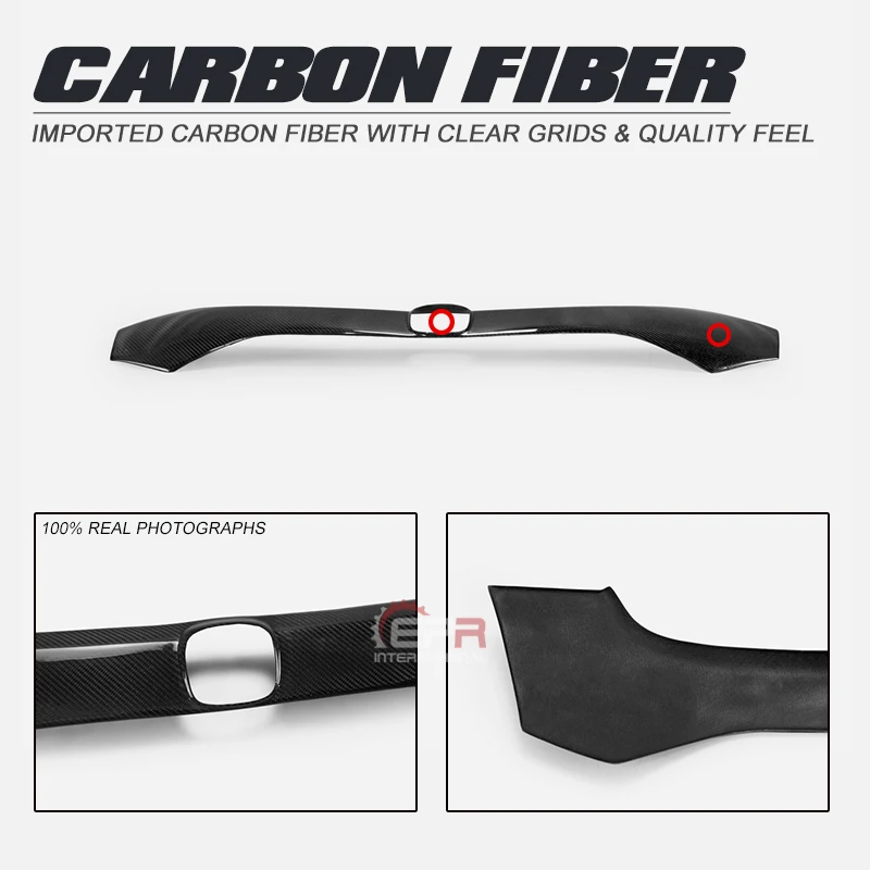 

for Civic TYPE-R FK8 carbon fiber auto parts boot lid cover Rear licence trim (Stick on)