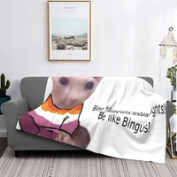 bingus text 262 blanket bedspread bed plaid pug bluey plaid