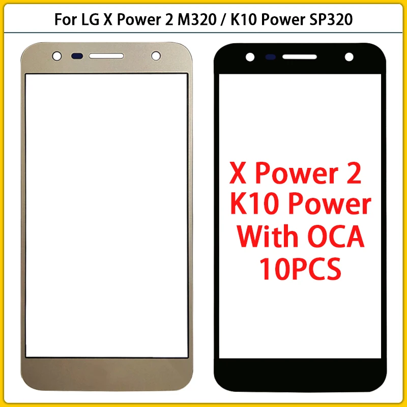 10 шт. для LG X Power 2 M320 сенсорный экран ЖК передняя внешняя стеклянная панель