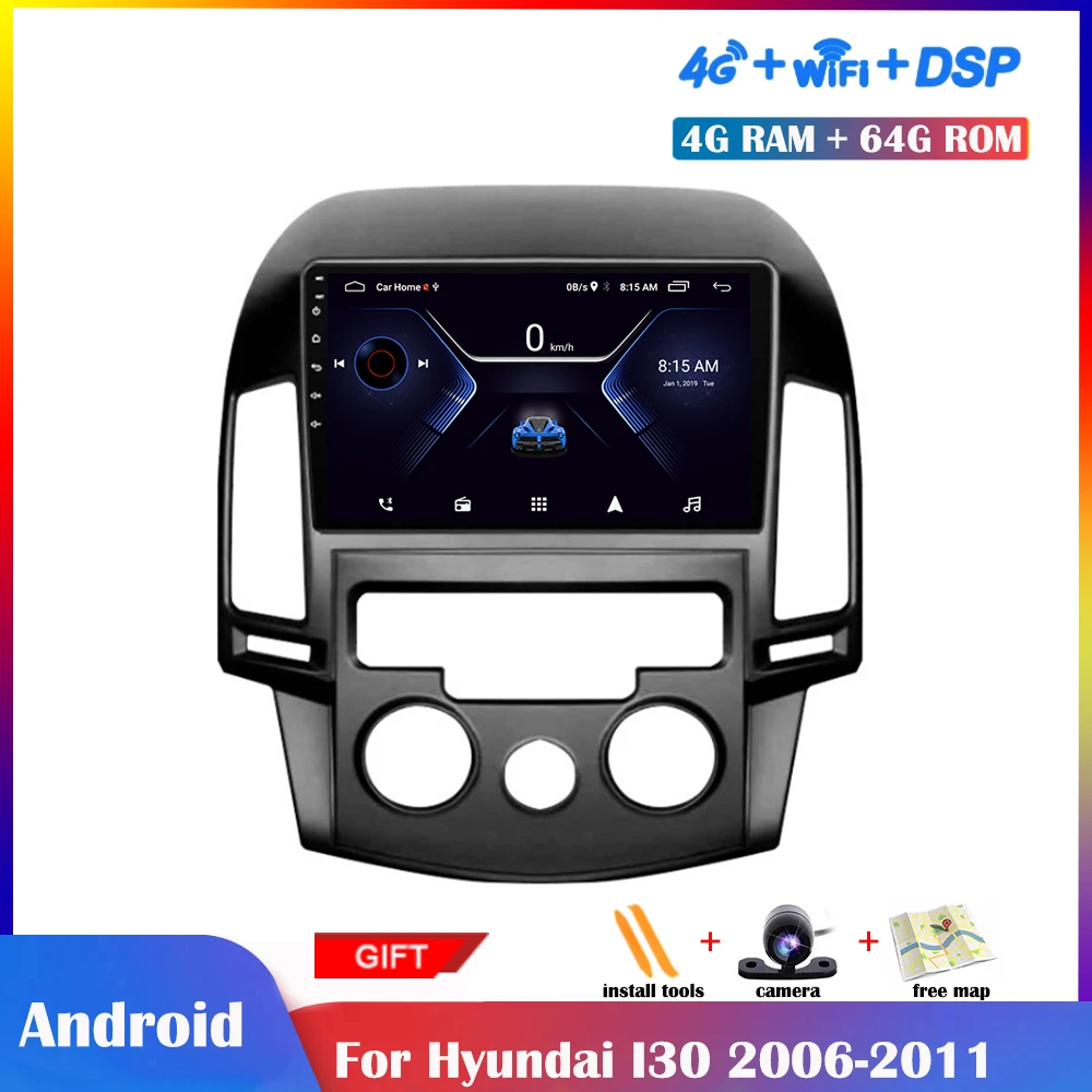 

9 Inch Android Multimedia Player For Hyundai I30 2006-2011 Car Radio Stereo Navigation DSP Touch IPS Screen Wifi