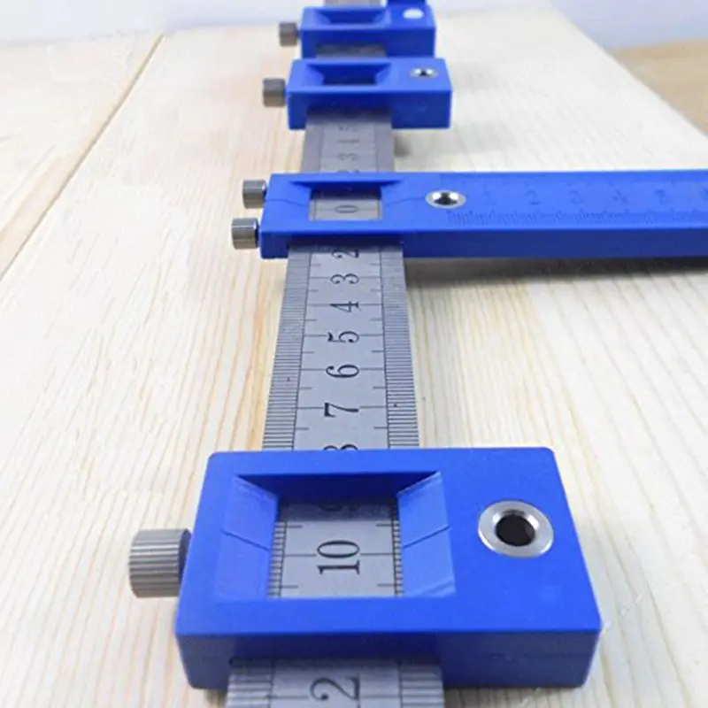 

L9BE Multi-function Drill Punch Locator Furniture Woodworking Drill Guide Drilling Dowelling Hole Saw Adjustable