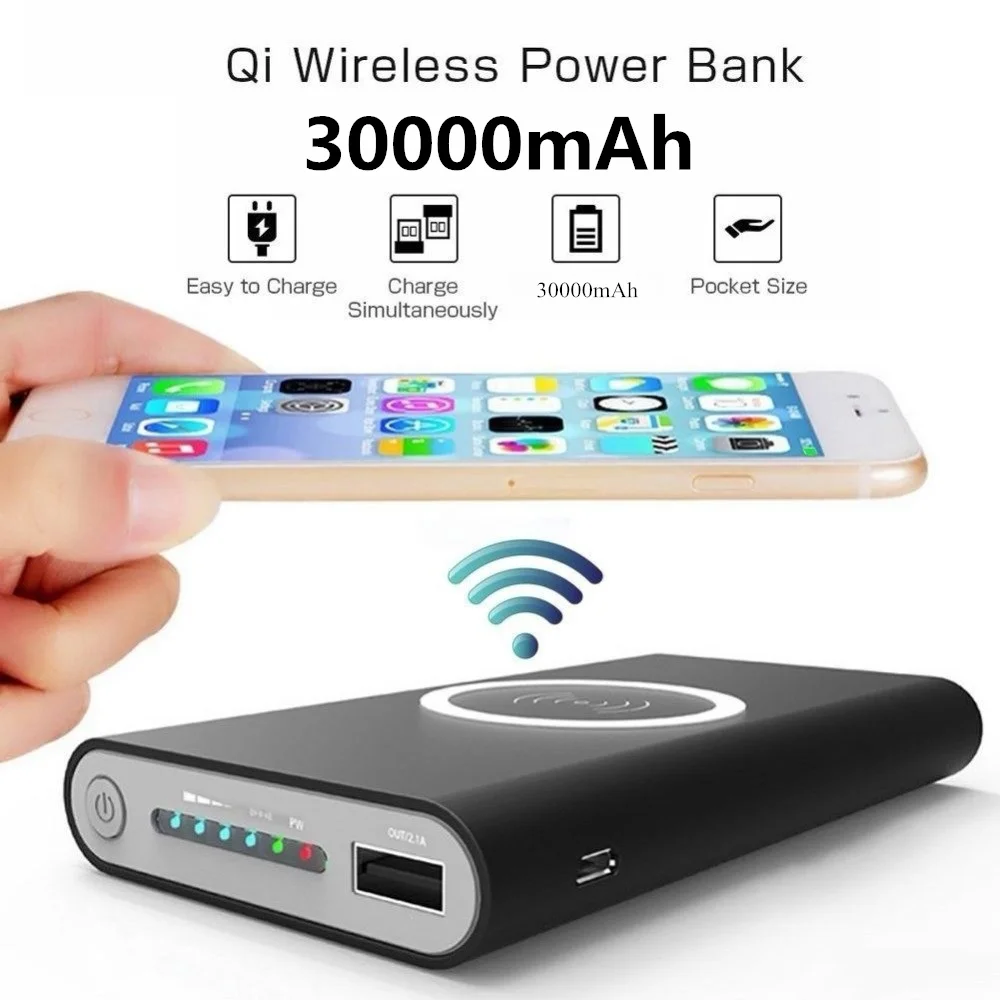 Портативное зарядное устройство с двумя USB-портами 30000 мАч | Электроника