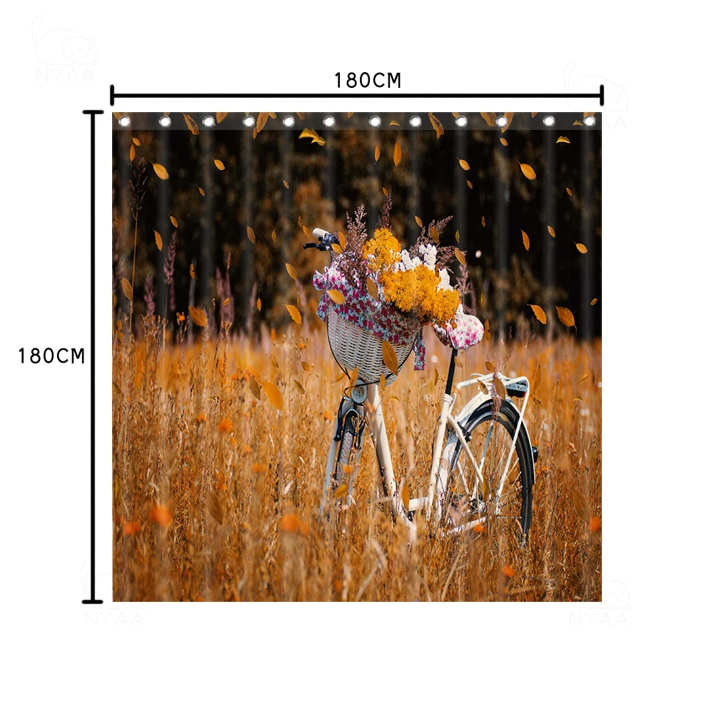 Занавеска для ванной из полиэстера с крючком деревянными досками | Дом и сад