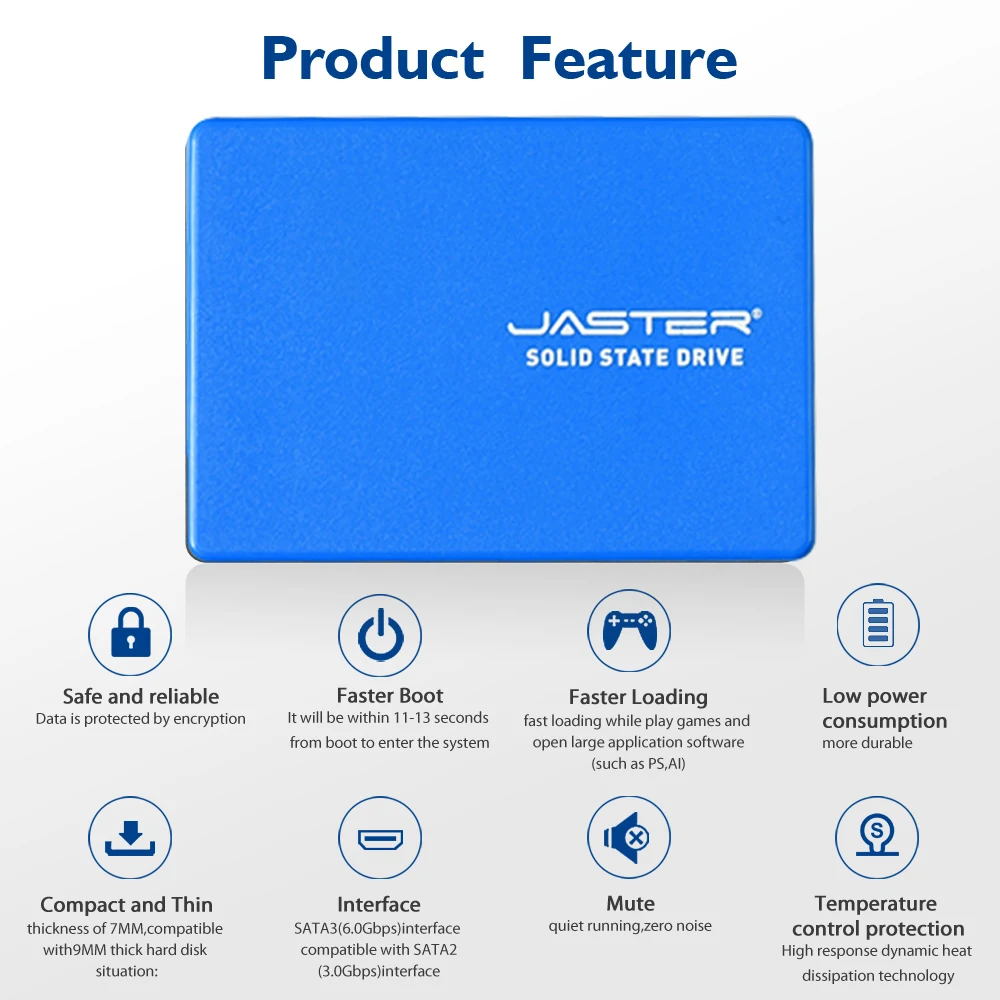 ssd 2.5'' SATA3 512gb JASTER SSD HDD 120gb 240gb 480gb 128gb 256gb Internal Solid State Hard Disk For Laptop Desktop 1tb |