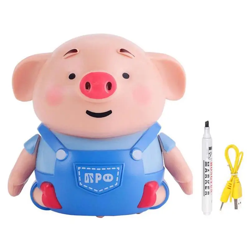 

8*8.5cm Electric Walking Singing Musical Light Pig Toy Interactive Kids Toy Electronics Robot Gift Children Birthday Present