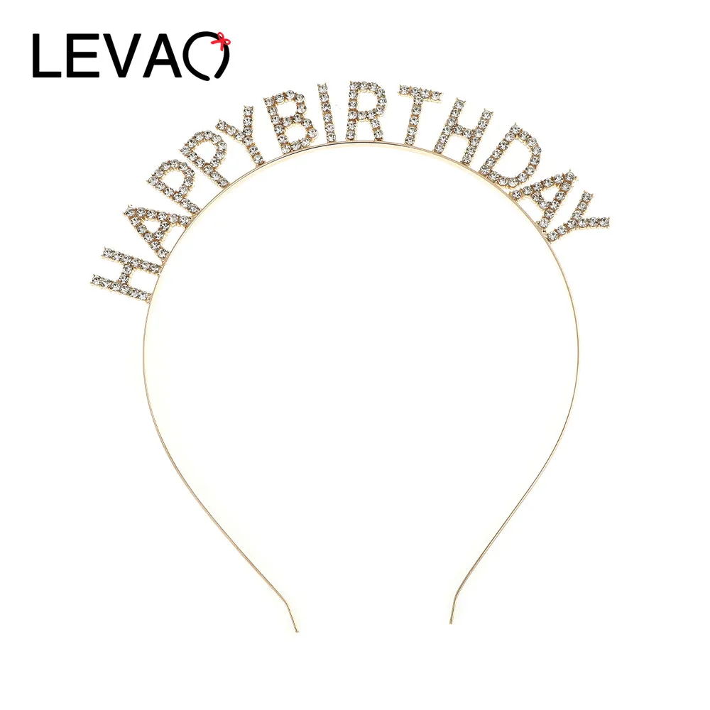 

Новинка, металлическая повязка на голову LEVAO с алфавитом, Женская повязка на голову, подарок на день рождения, женский головной убор для дево...