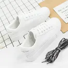 Женские белые кроссовки, парусиновая обувь, новинка 2021, модная Вулканизированная обувь, Летние повседневные женские кроссовки на шнуровке, твердые кроссовки