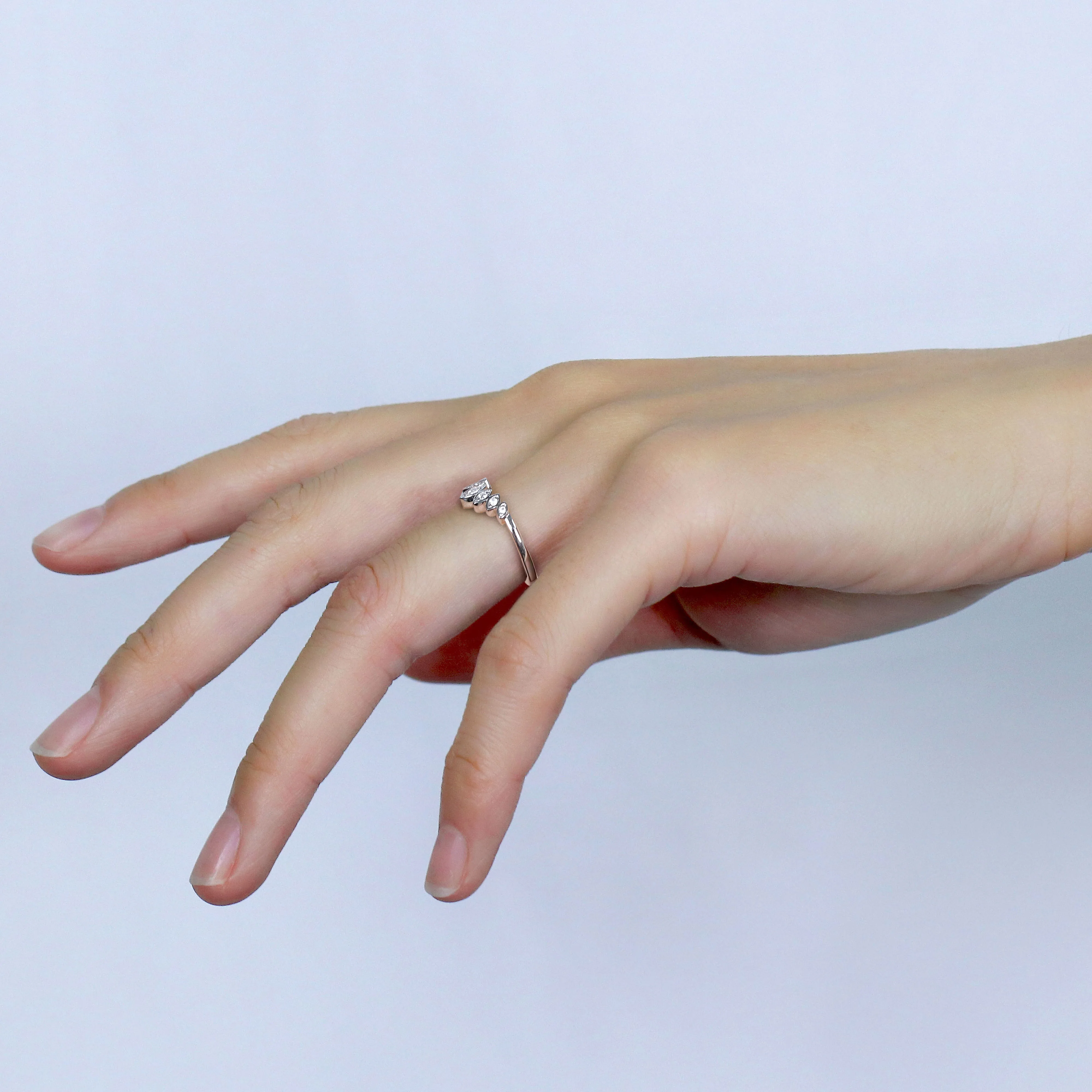 Transmems 10 к белое золото центр Маркиза Форма круглый F бесцветный Муассанит Корона