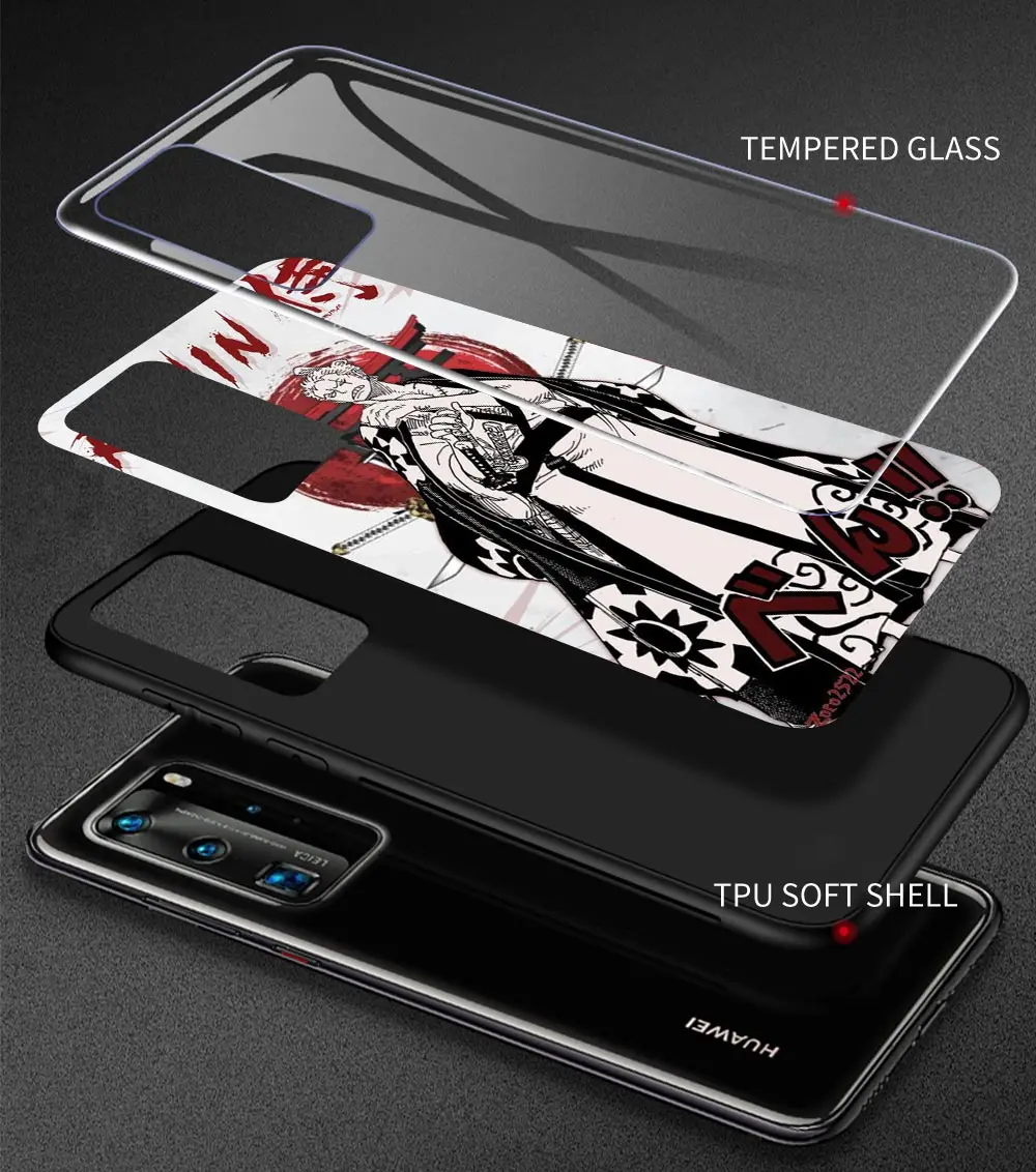 phone case for huawei p40 p30 p20 p10 lite p smart z s pro 2019 2020 2021 tempered glass cover shell one piece anime free global shipping