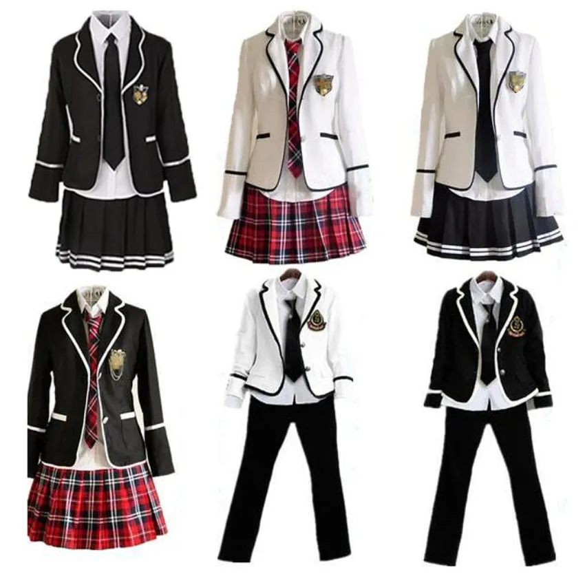 

British college style student school uniform suit uniform skirt pants Korean Primary school student class clothes autumn suit