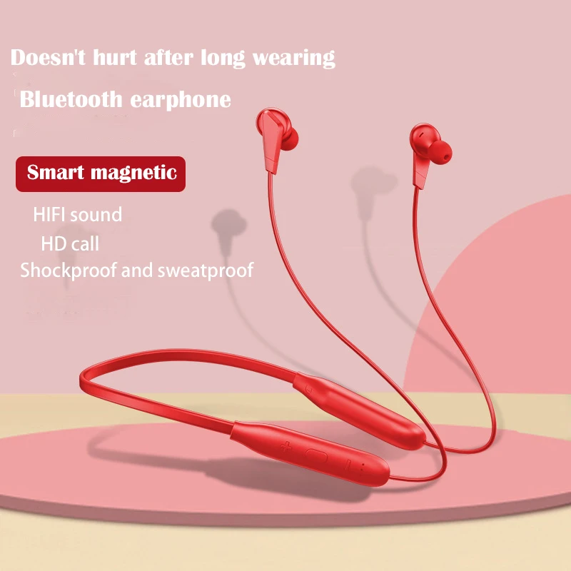 

Auricolare Bluetooth магнитный стиль воротник Auricolare спортивный стерео вкладыш с микрофоном HD Auricolari Спортивные Беспроводные для