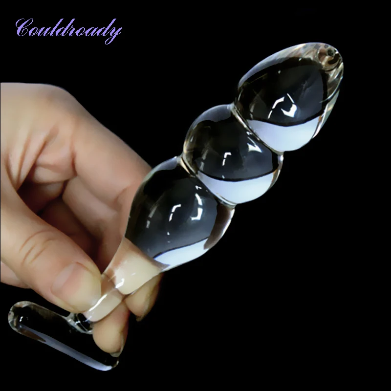 Стеклянный фаллоимитатор искусственный пенис Хрустальный анальный бисер