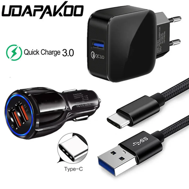 Короткое Адаптивное быстрое автомобильное зарядное устройство Type C usb QC 3 0 для