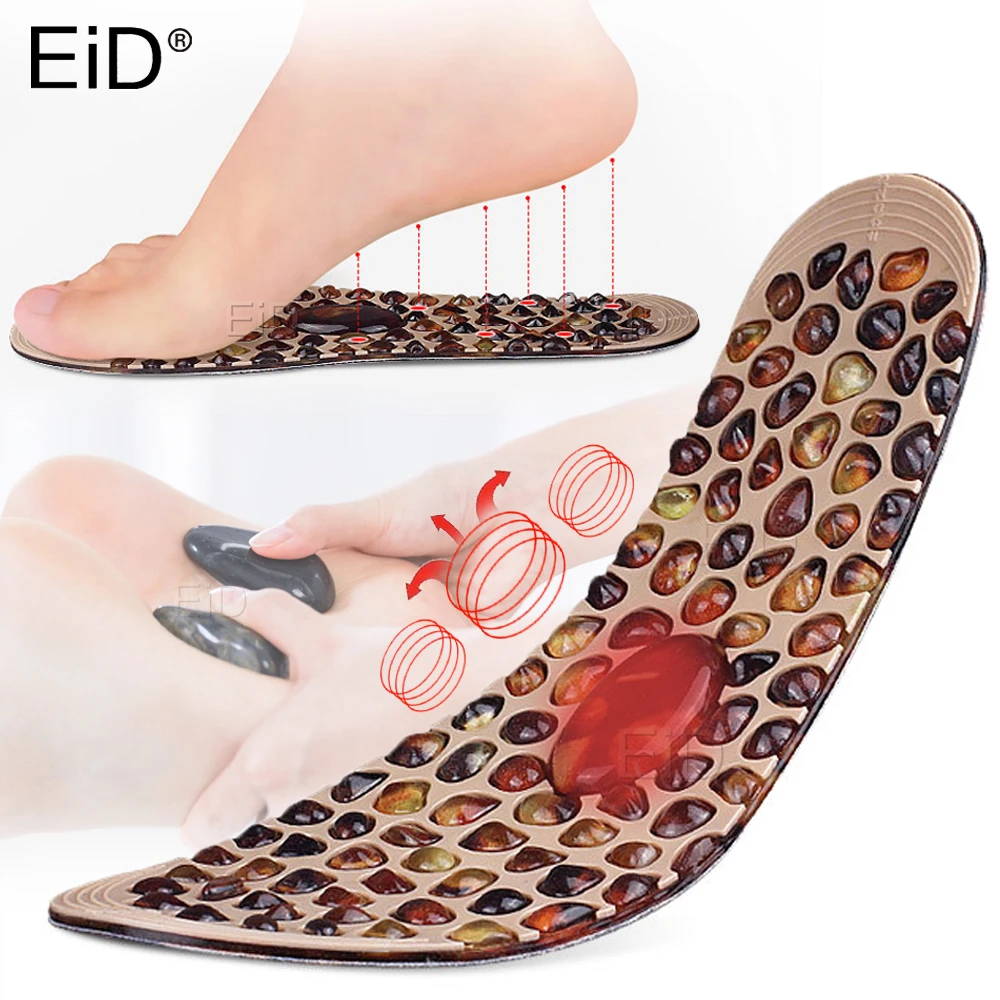 

EiD Soft Gel Rubber Cobblestone Therapy Acupressure Pad Feet Massager Insole For Shoes Insoles Improve Blood Circulation Unisex