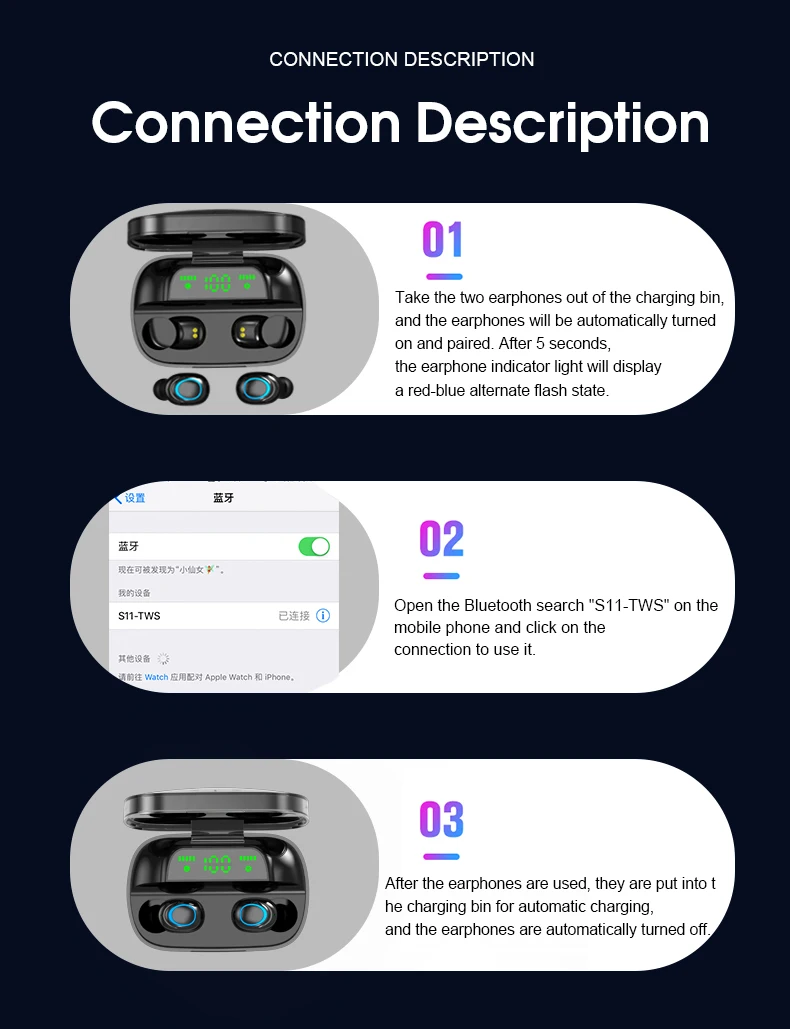 Bluetooth V5.0, беспроводные наушники, стерео Спортивные Беспроводные наушники, наушники, гарнитура, 3500 мАч, мощность для iPhone, Xiaomi
