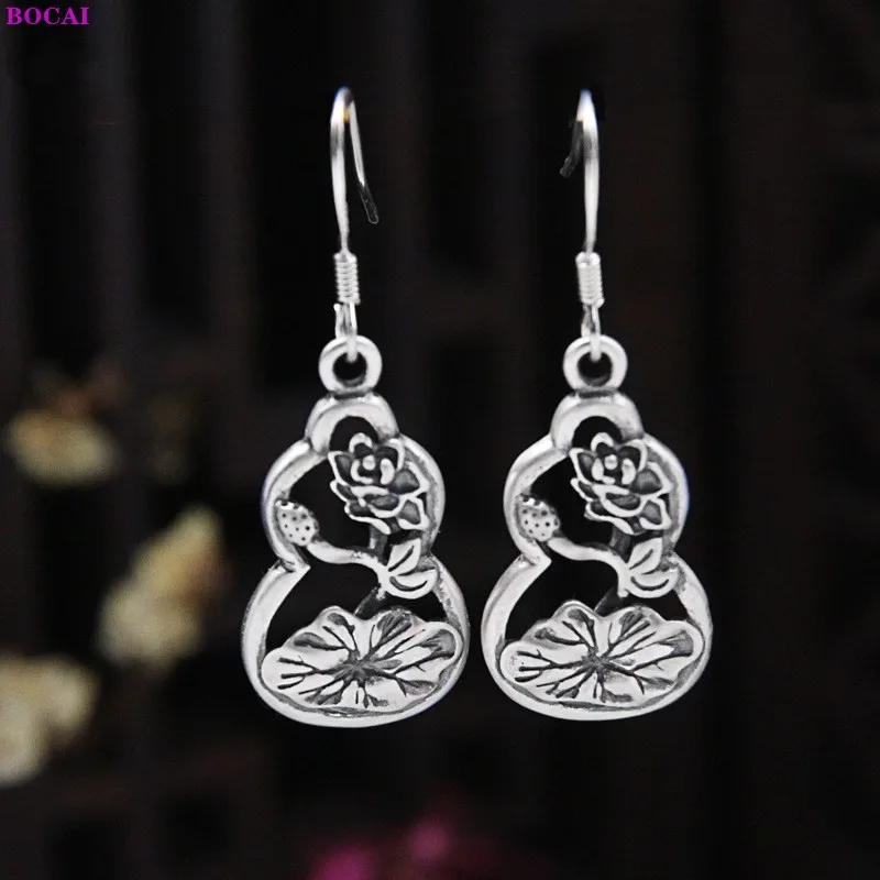 

BOCAI S925 sterling Silver rings Thai silver Antique Old-fashioned Crafts manship Women's Fashion Butterfly silver Rings