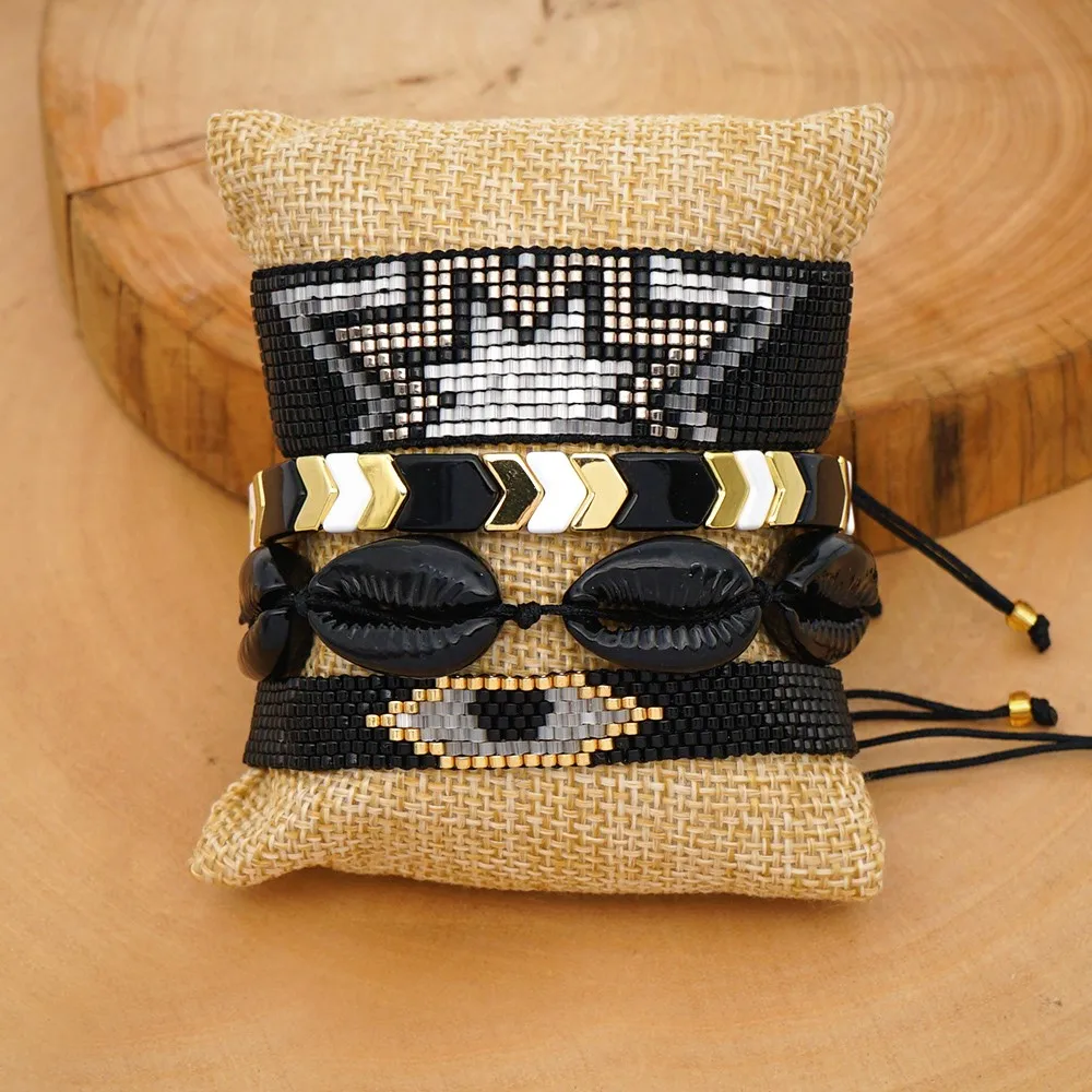 Женский браслет Go2boho MIYUKI Evil Eye эмалированный бисер мужские ювелирные изделия