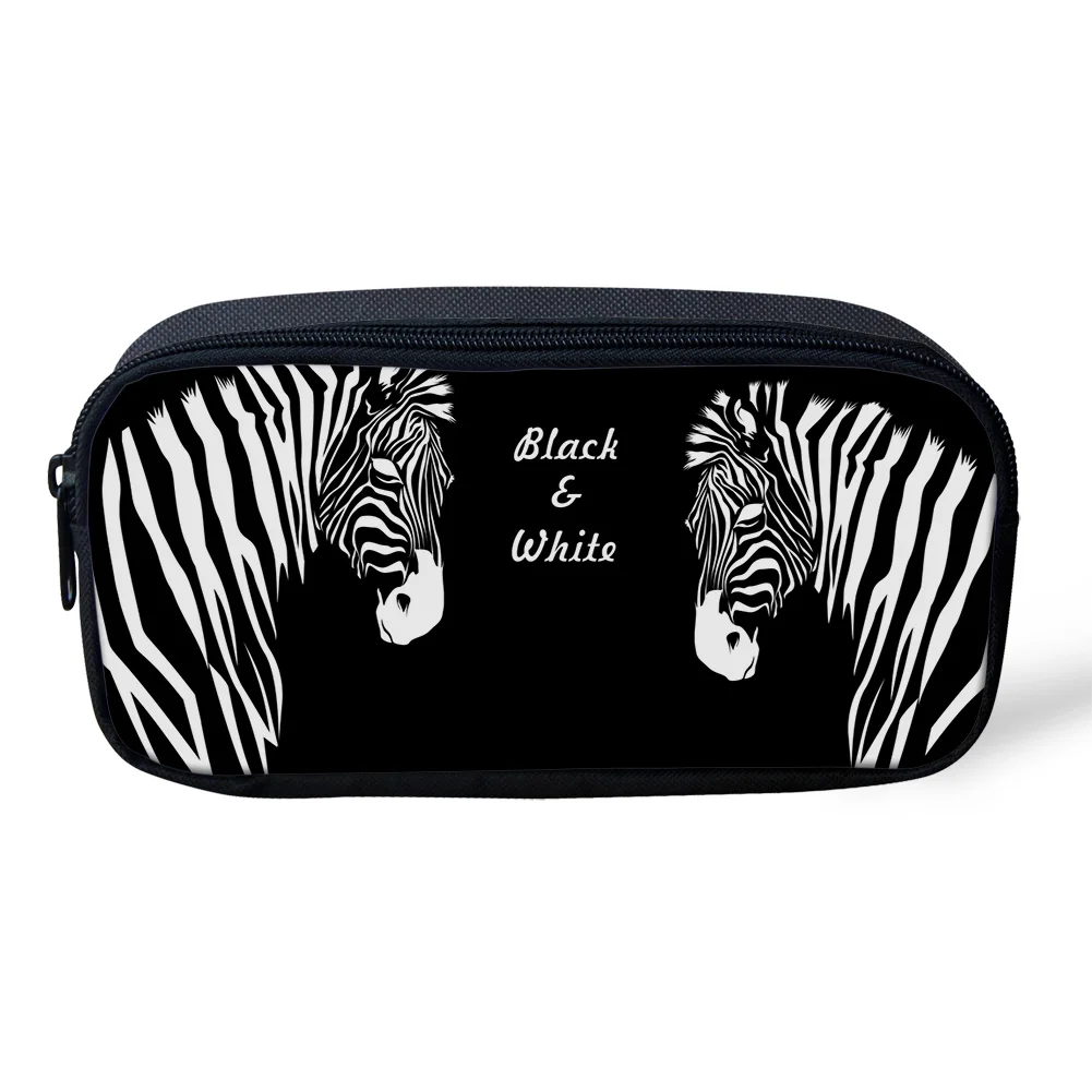 Косметички на молнии скандинавские Зебра черный белый цвет сумка для макияжа с