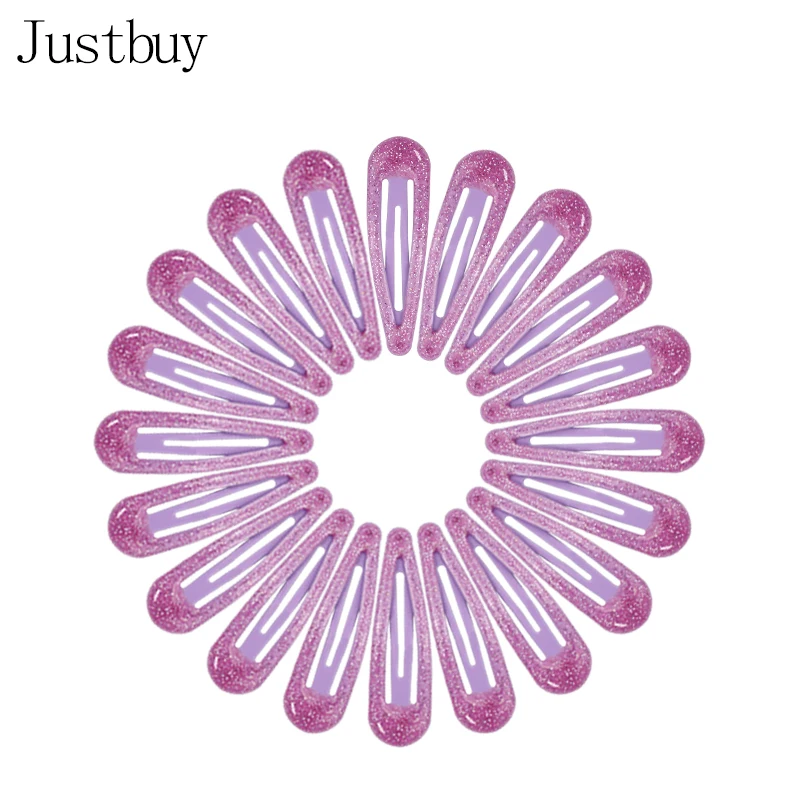 purple 20 шт. блестящие заколки для волос для детей, женщин, детей, маленьких девочек, заколки для волос, шпильки, ББ заколки 5 см, аксессуары для укладки - Цвет: purple