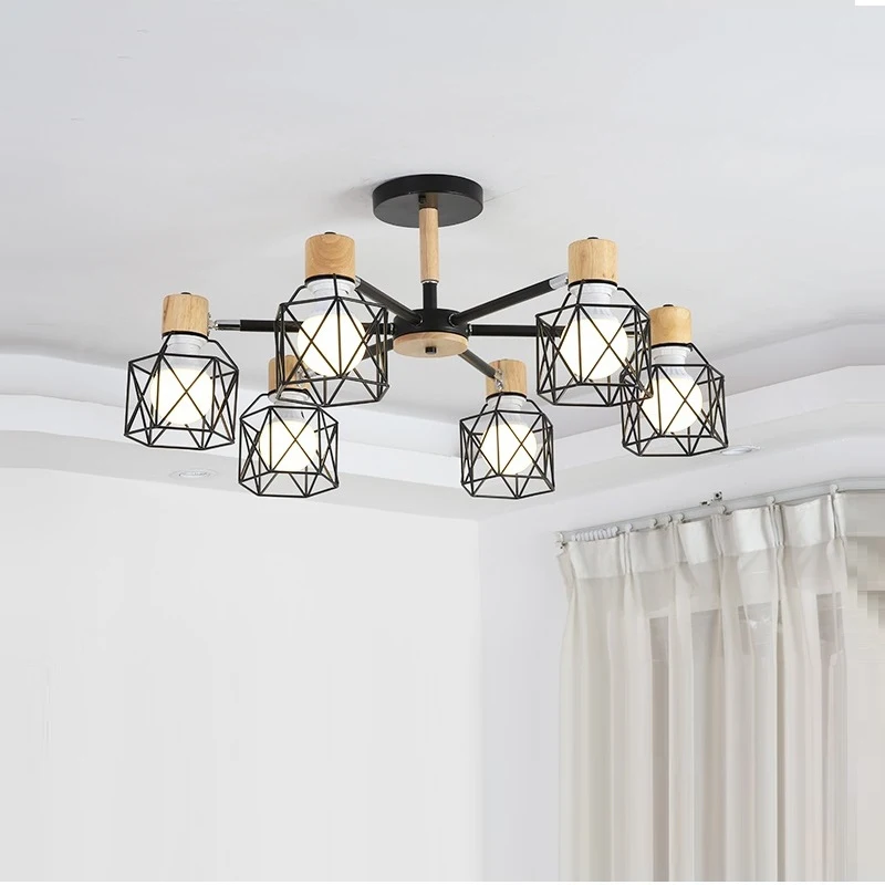 Винтажный Лофт Spider Lustre LED E27 регулируемое освещение для гостиной кухни ресторана