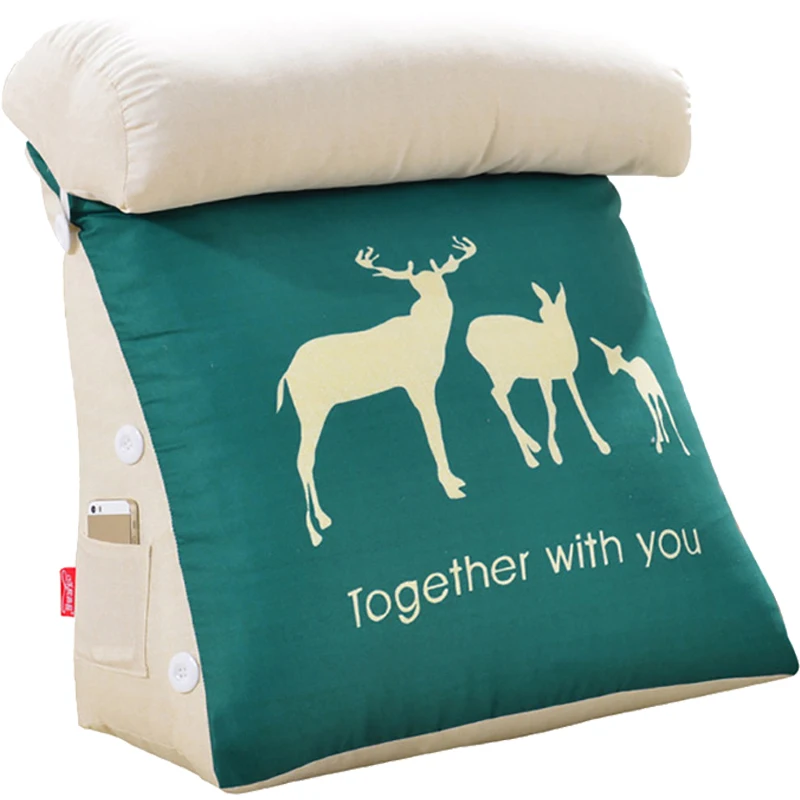 

Cartoon waist triangle headboard cushion soft-packed bed pillow big back office sofa pillow waist back modern home decor 5k134