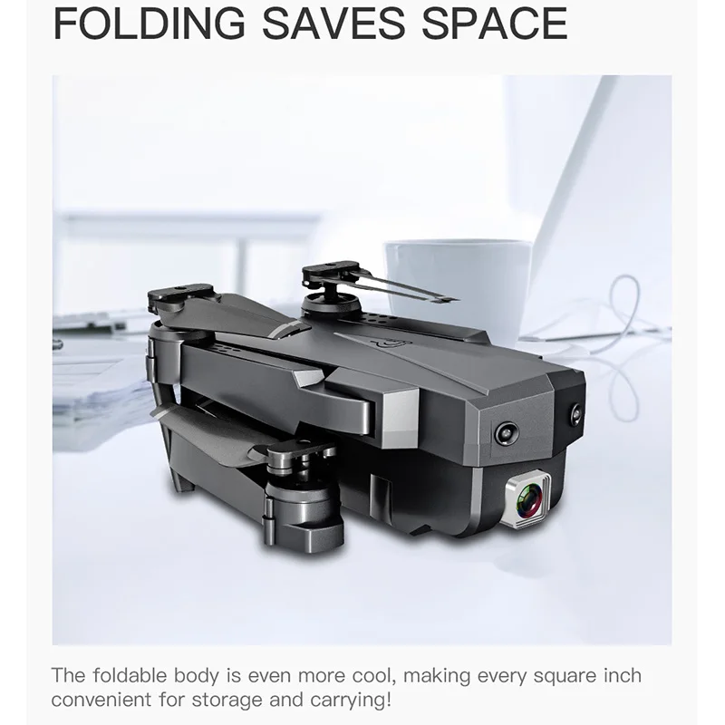 

3.7V 1200mAh Battery Dual Camera Quadcopter Rechargeable Helicopter Black Airplane Foldable Quadcopter For Indoor Outdoor