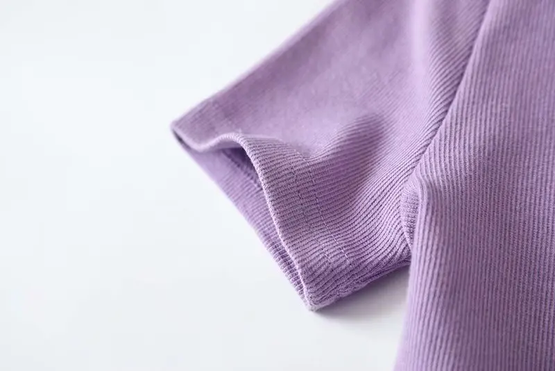 Белая укороченная футболка Bazaleas в стиле Харадзюку Женская Базовая Трикотажная