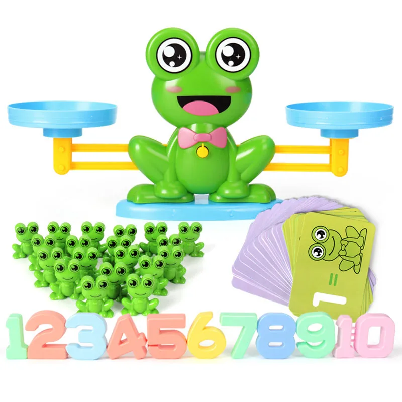 

Animal Balance Math Toy Montessori Balancing Scale Number Board Game Educational Toy Monkey Frog Animal Figure Preschool Toy