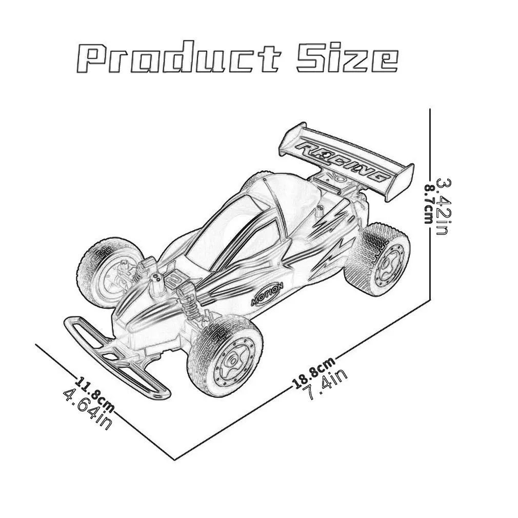 

Q72b 120 Remote Control 4WD Racing Car Fall Resistant Drift Off Road Electric Vehicle Children's Toys