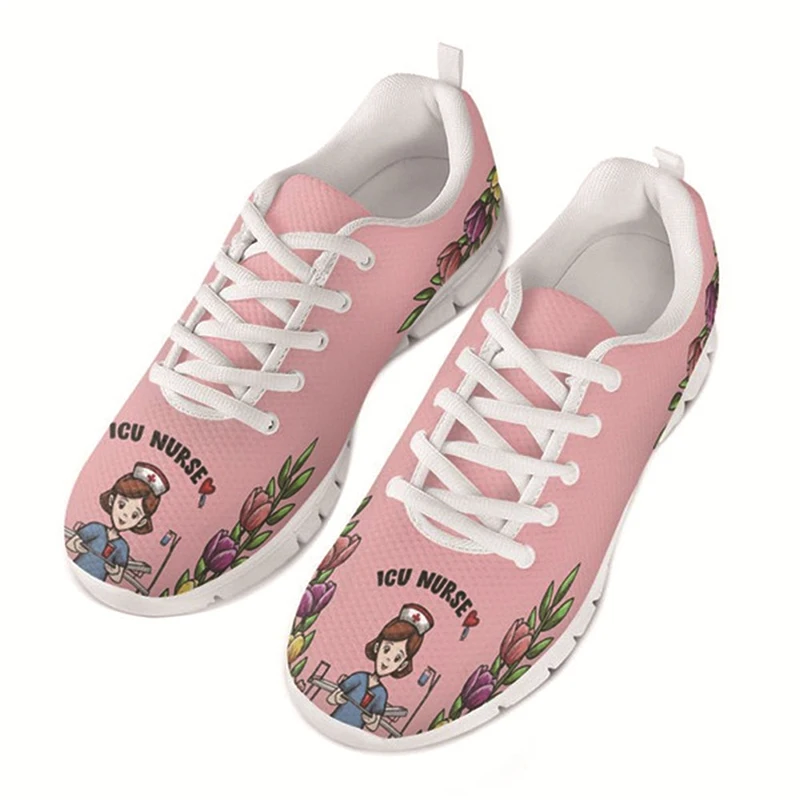 

Summer Nurse Doctor Print Women Sneakers Slip On Light Mesh Cosplay Shoes Suitable Pattern Sport Trainning