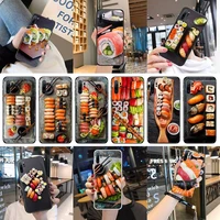 food cuisine sushi phone case for huawei p40 p20 p30 mate 40 20 10 lite pro nova 5t p smart 2019