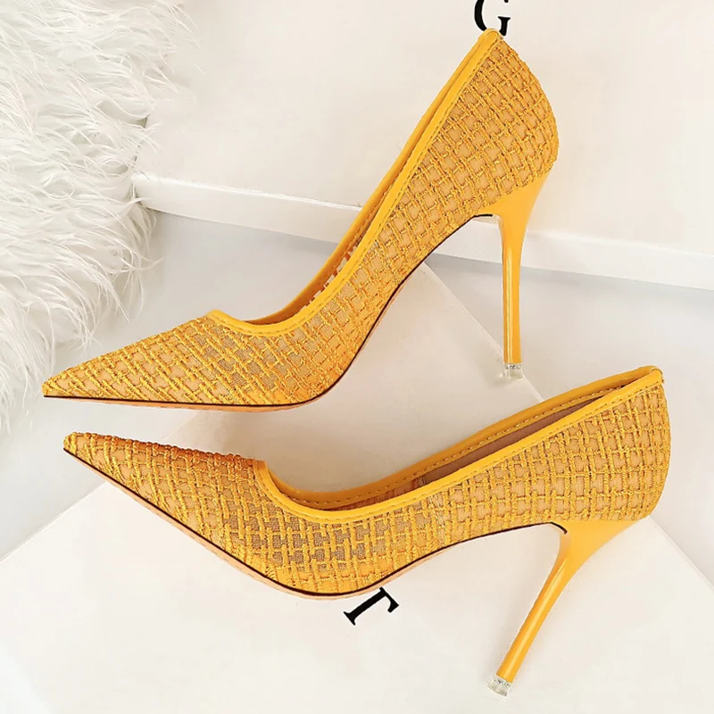 Женские туфли лодочки на высоком каблуке 2021 см розовые с острым носком шпильке