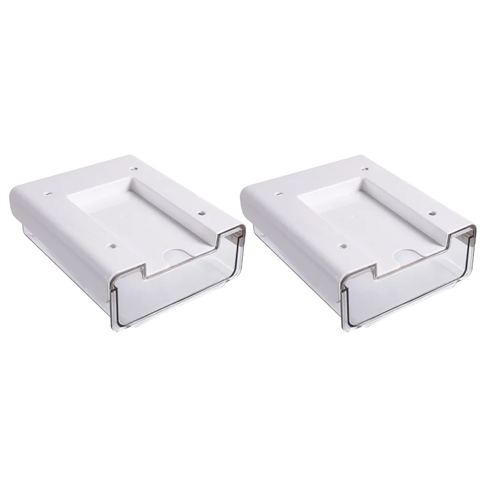 

2pcs Creative Stationery Box Under-the-Table Drawer Office Storage Box Case