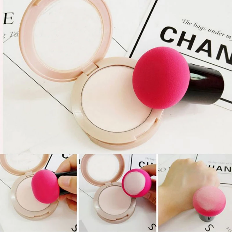 Косметическая губка в форме гриба спонж для макияжа жидкого тонального крема