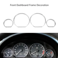 4pcs car interior front instrument panel decorative frame stickers trim dial ring trim auto interior for bmw e46 car accessory