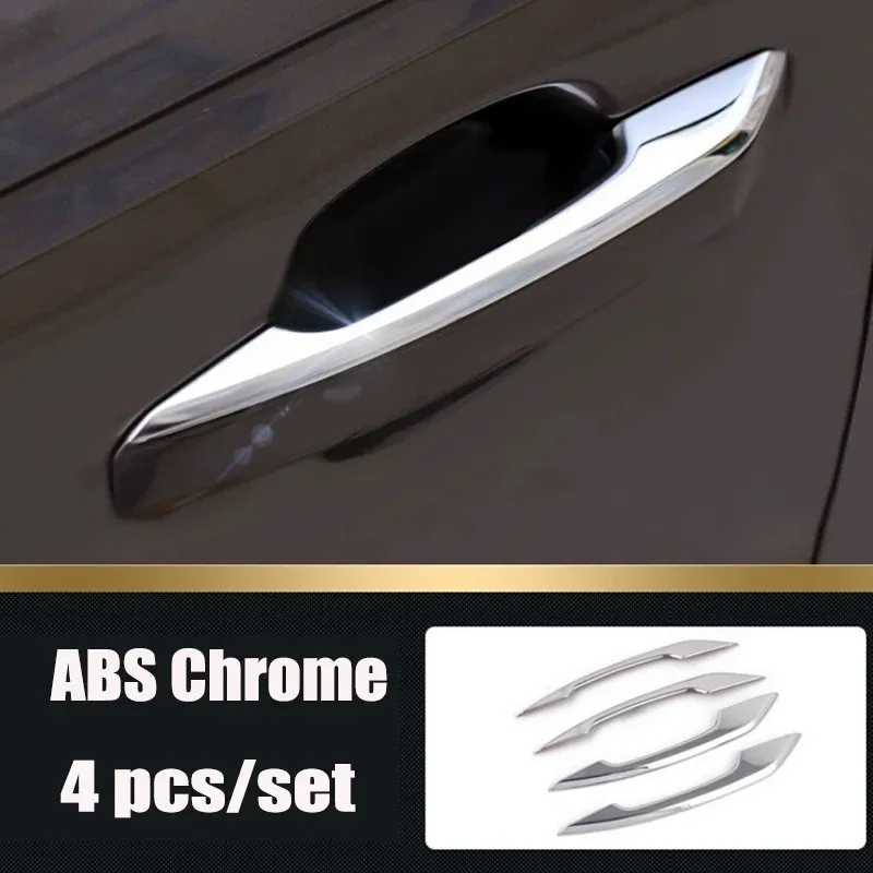 

For Audi A4 b9 2016-2018 A5 F5 accessories Sedan Door Handle Frame Covers Trim Car Styling ABS Chrome mirror 4pcs