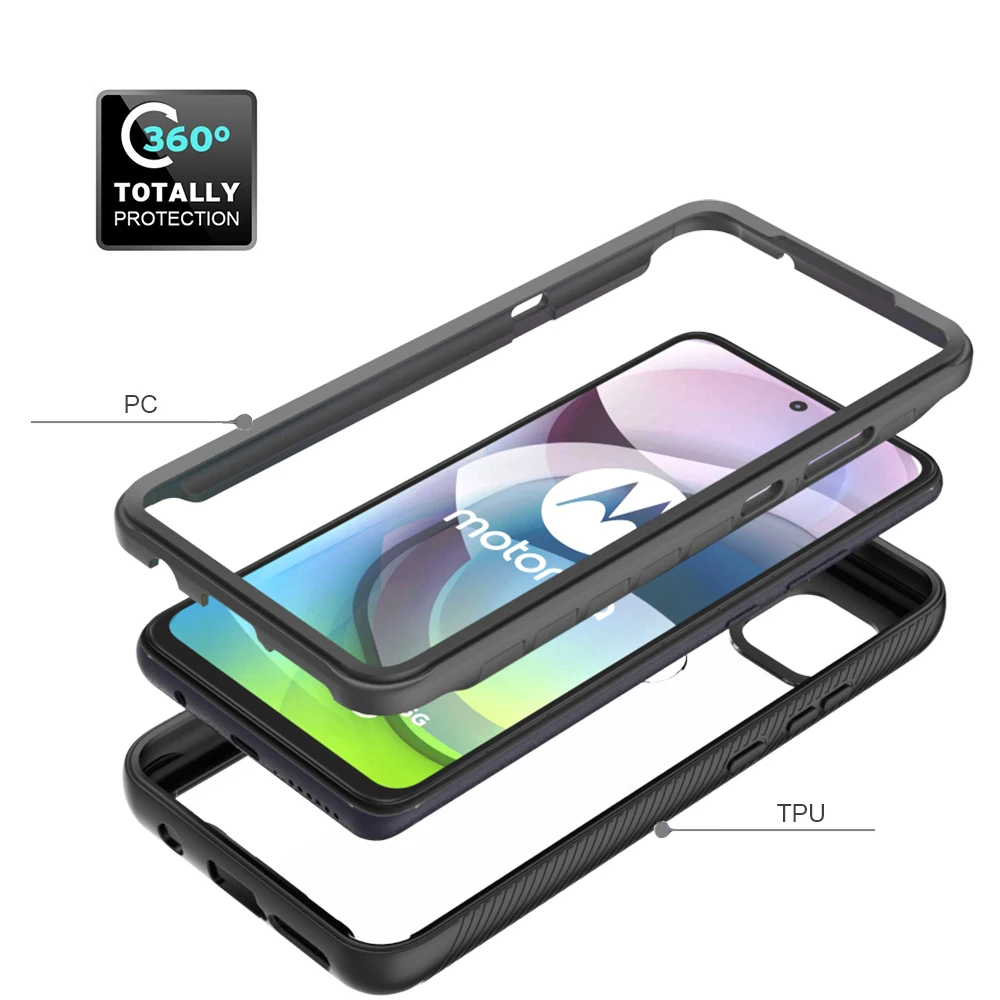 

Luxury Shockproof Clear Phone Case For Motorola E6S Edge G9 8 7 Power G Fast Stylus One Fusion Hyper Action Vision 5G Plus Play