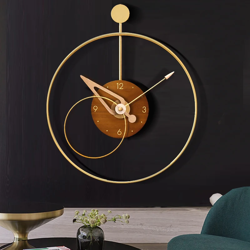 

Scandinavian creative clocks and watches living room fashion simple modern home decorative table light luxury wall clock