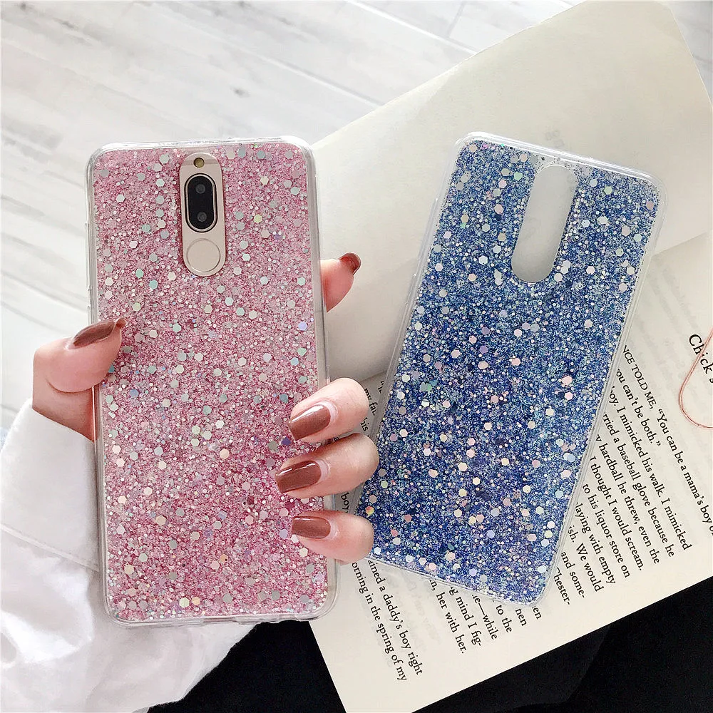 Блестящий силиконовый чехол для телефона huawei P20 Pro P30 Lite mate 10 20 X P10 Plus P Smart 30 блестки Чехлы Fundas Hoesje