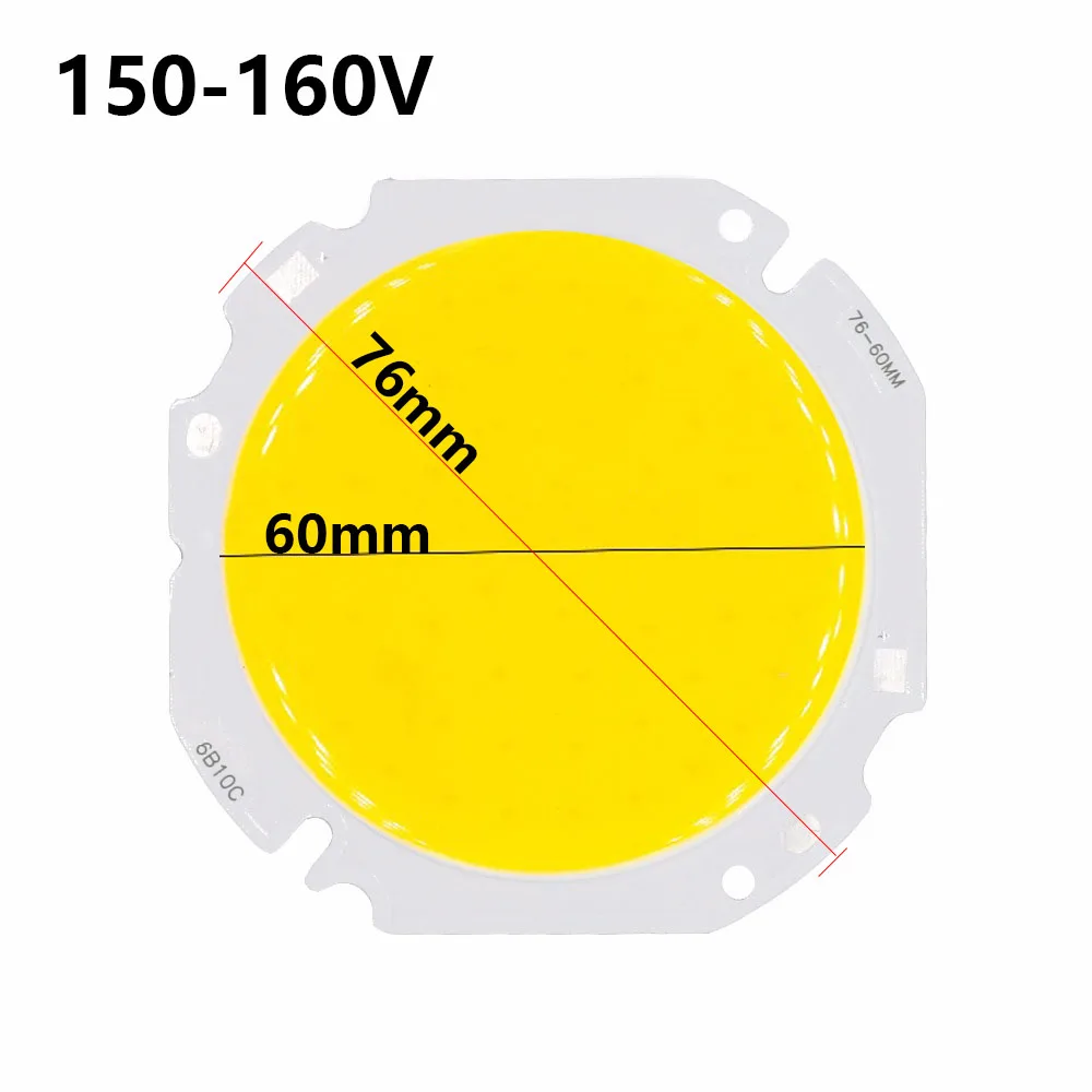 

Non-isolated chip 30W 50W LED COB Light High Power Round Beads 150V 7660MM LED Lamp Bead LED Bulb Chip Spotlight Downlight Diod