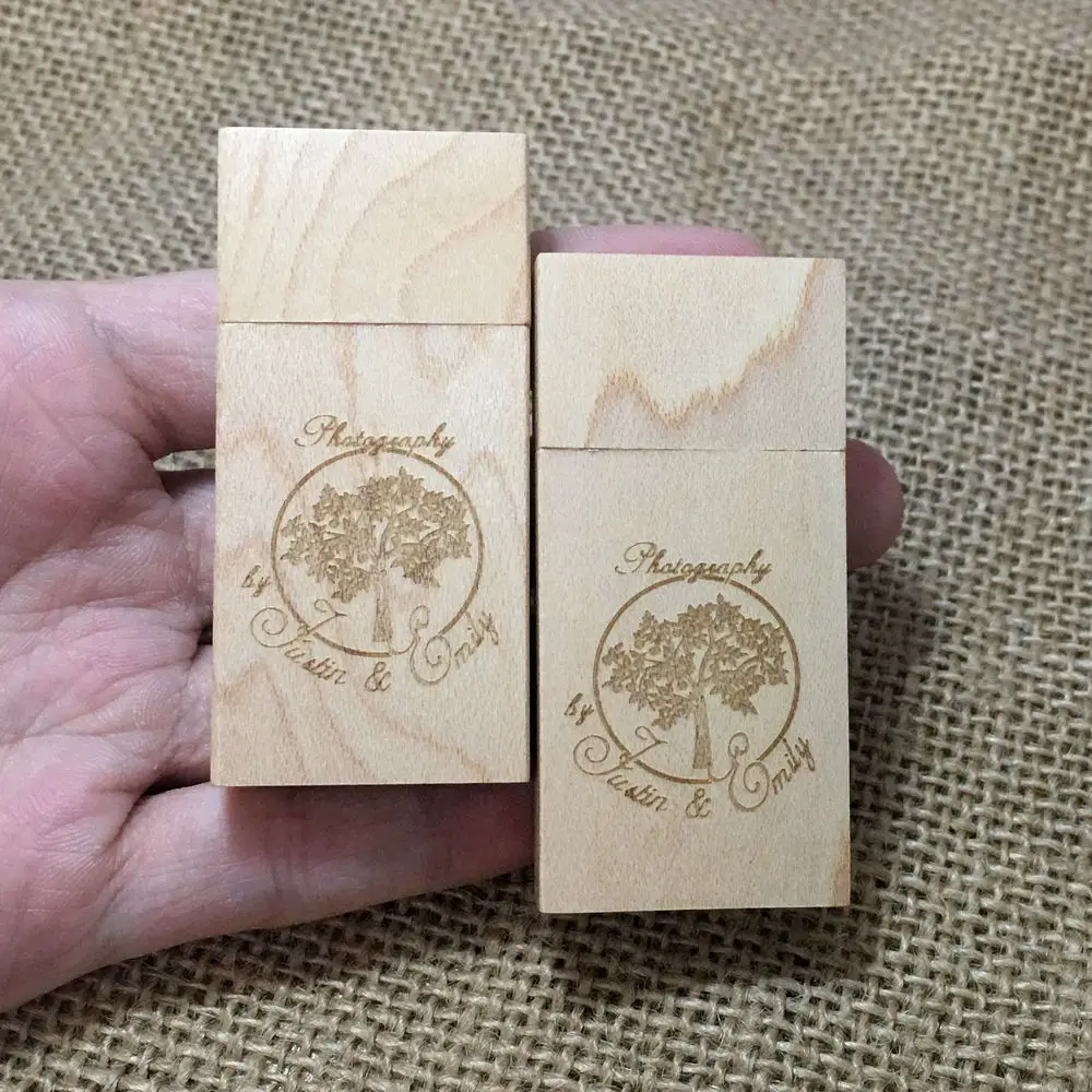 Usb флеш накопитель USB2.0 + Box Wood Maple 4 ГБ 16 128 Мб 8 флэш с логотипом 32 ГБ|USB