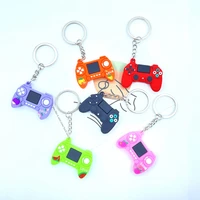 1 piece pvc game console keychain and key ring cute gamepad joystick keychain ps4 game console keychain bag car hanger