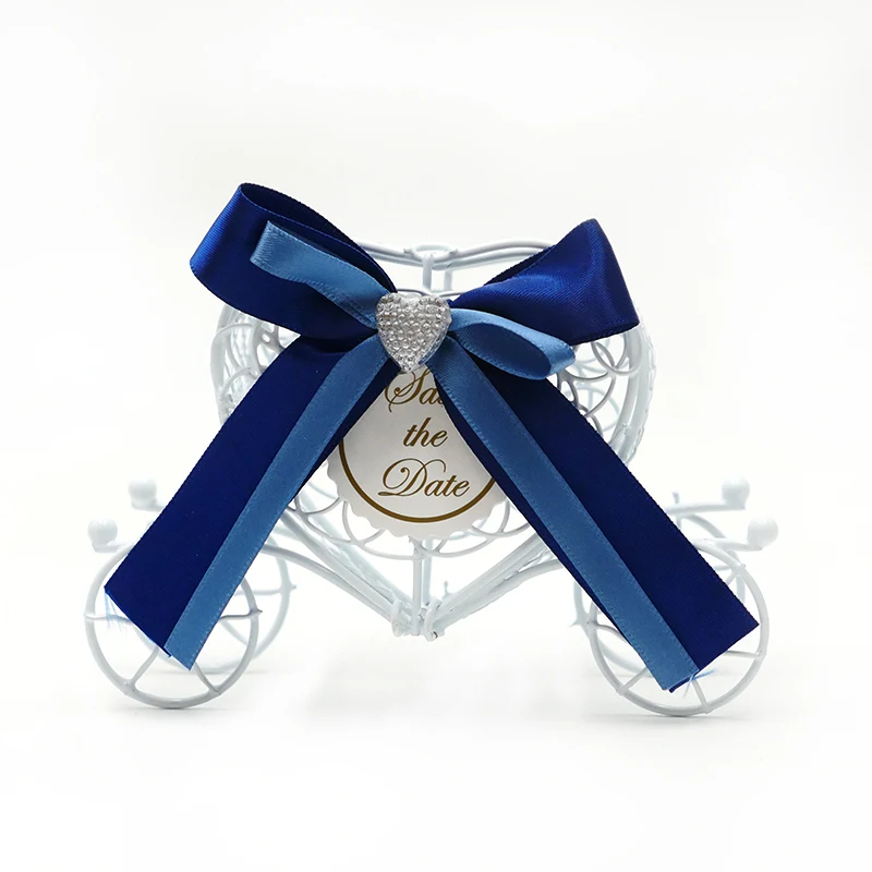 

20Pcs Fairy Tale Carriage Gift Box Creative Tinplate Metal Wedding Candy Packaging Bags Chocolate Baby Shower Party Supplies