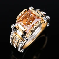 classic fashion gold with black stone mens ring steampunk vintage engement lovly wedding gift male trendy jewelry f3t377
